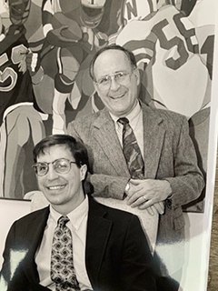 Ed Reinhardt, Sr., in background and Ed Reinhardt, Jr., in front